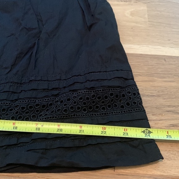 ANN Taylor LOFT Cotton Lightweight Casual A-Line Mini Skirt Black Women’s 2 - Picture 8 of 12